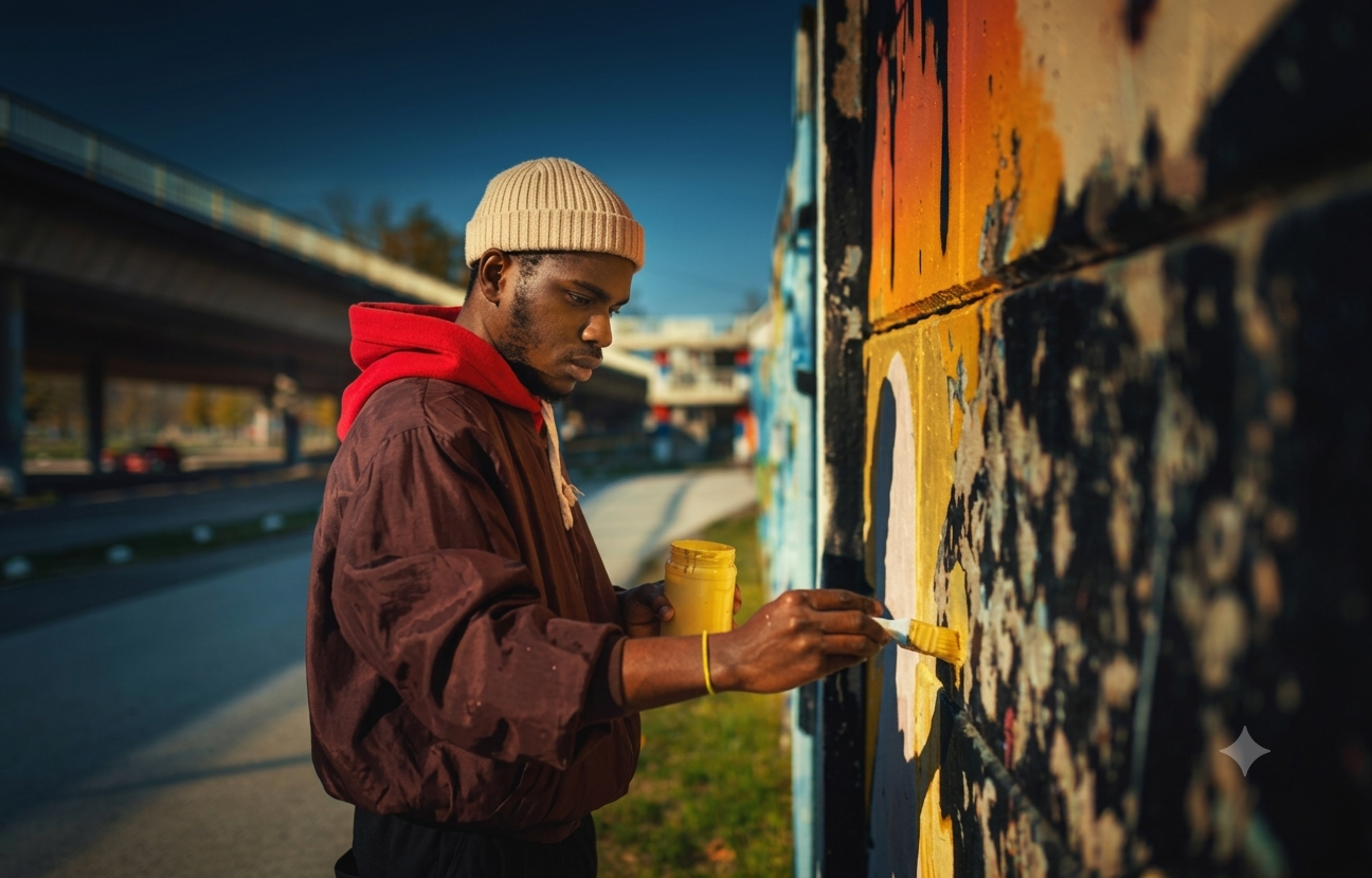 Portrait souriant, esprit Creativiste